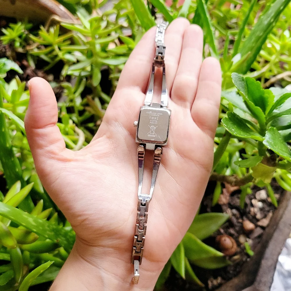 Classic Next Silver & Peach Watch